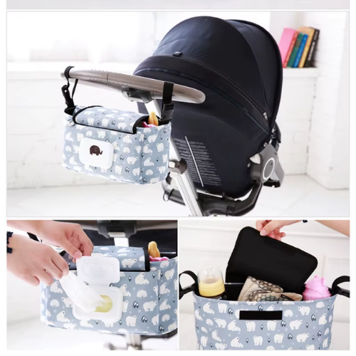 Bolsa maternidade cinza fofo