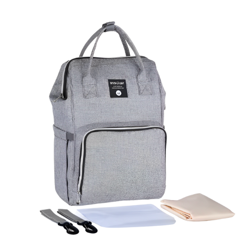 Mochila maternidade Cinza