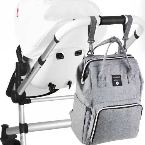 Mochila maternidade Cinza