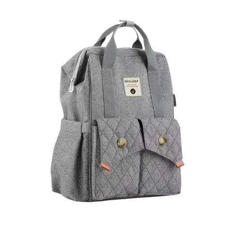 Mochila maternidade Cinza Supremo
