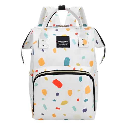 Mochila maternidade branco confete